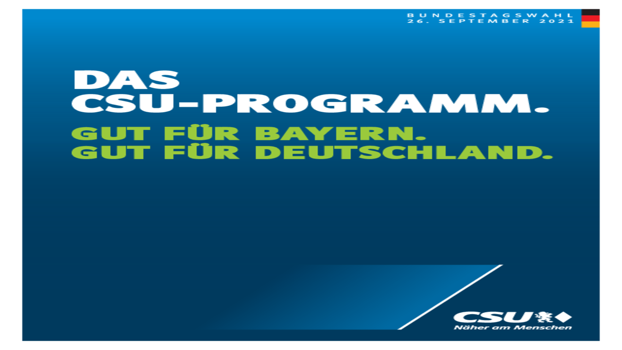 Das CSUProgramm CSU