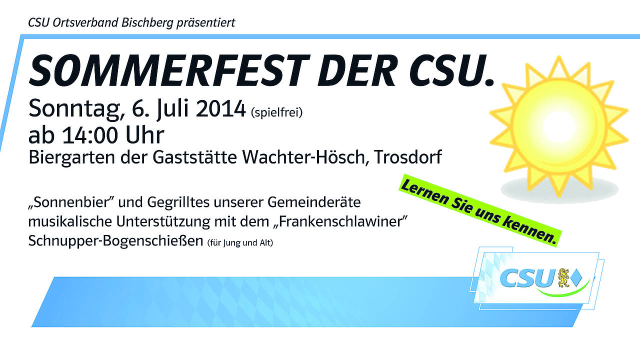 Sommerfest Der CSU.: CSU