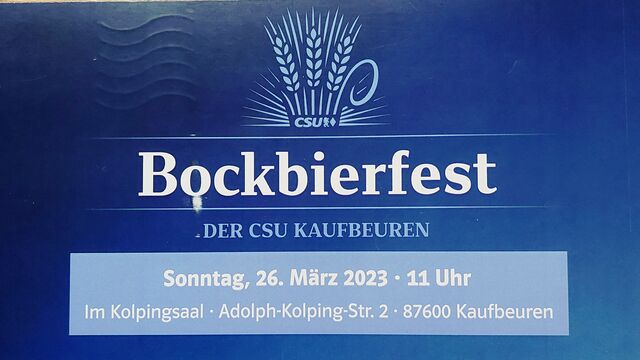 Bockbierfest der CSU Kaufbeuren