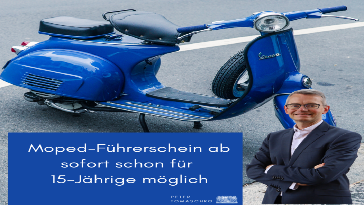 Moped Führerschein ab 15: CSU