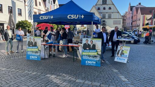 Infostand Zur Landtags- Und Bezirkstagswahl 2023: CSU